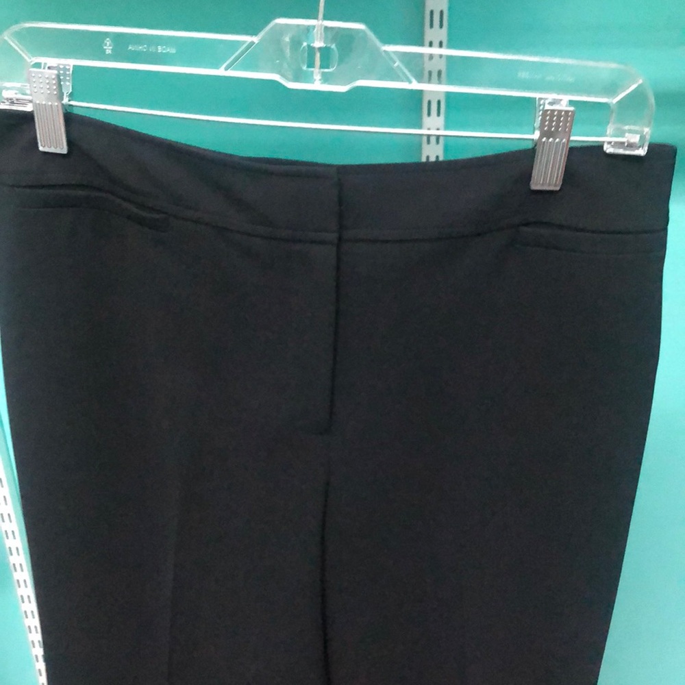 Black lined crepe pants